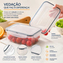 Kit 6 Potes - Herméticos Transparentes Com Tampa Vedante (Praticidade para sua Cozinha)