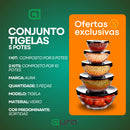 Kit Conjunto De Potes de Vidro Resistente Organizadores De Cozinha Multiuso