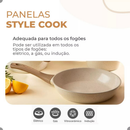 Jogo De Panelas Indução Kit 10 Peças Revestimento Cerâmico Style Cook Marmol - Mimo Style Premium