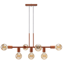 Luminária de teto Pendente Rubis para 7 Lâmpadas 68cm moderno industrial (Estilo Jabuticaba)