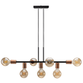 Luminária de teto Pendente Rubis para 7 Lâmpadas 68cm moderno industrial (Estilo Jabuticaba)