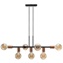 Luminária de teto Pendente Rubis para 7 Lâmpadas 68cm moderno industrial (Estilo Jabuticaba)