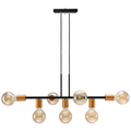 Luminária de teto Pendente Rubis para 7 Lâmpadas 68cm moderno industrial (Estilo Jabuticaba)