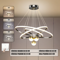3 Cores em 1 luz Lustre Para Sala Lustre Pendente Cozinha Luminária de Teto Led Nordic Moderno Decoração Para Sala