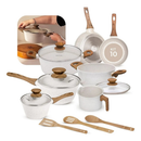 Jogo De Panelas Indução Kit 10 Peças Revestimento Cerâmico Style Cook Marmol - Mimo Style Premium