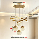 3 Cores em 1 luz Lustre Para Sala Lustre Pendente Cozinha Luminária de Teto Led Nordic Moderno Decoração Para Sala
