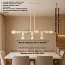 Luminária de teto Pendente Rubis para 7 Lâmpadas 68cm moderno industrial (Estilo Jabuticaba)