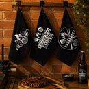Kit Churrasco Unidades Pano de Prato Preto - GRANDE