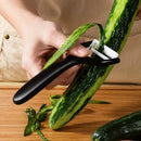 Kit Facas Cozinha 6 Peças Aço Inox Preto Cabo Amadeirado Cutelo Chef Tesoura Descascador Churrasco Gourmet